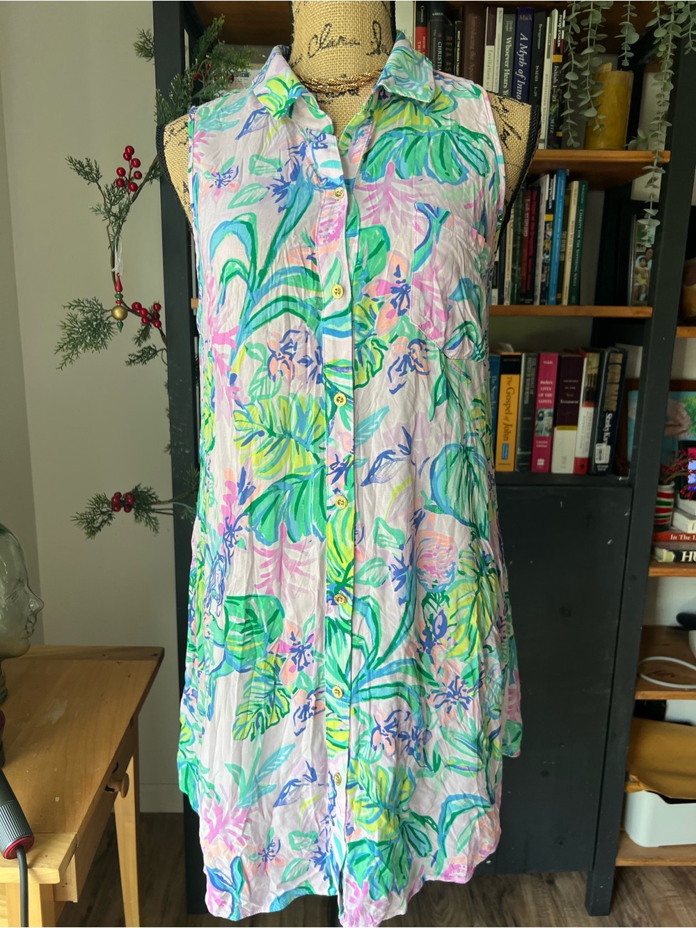 Lilly Pulitzer Multicolor Tropical Print Sleeveless Dress